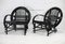 French Black Lacquered Rattan Armchairs, 1960s, Set of 2, Image 17