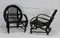 French Black Lacquered Rattan Armchairs, 1960s, Set of 2, Image 16
