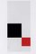 Jo Niemeyer, Komposition in Rot, Schwarz und Weiß, Siebdruck 1