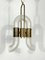 Brass & Pulegoso Glass Chandelier by Carlo Nason for Mazzega, 1970s 8