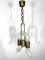 Brass & Pulegoso Glass Chandelier by Carlo Nason for Mazzega, 1970s 3