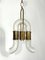 Brass & Pulegoso Glass Chandelier by Carlo Nason for Mazzega, 1970s 11