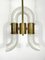 Brass & Pulegoso Glass Chandelier by Carlo Nason for Mazzega, 1970s 2