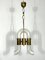 Brass & Pulegoso Glass Chandelier by Carlo Nason for Mazzega, 1970s 13