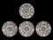 Asian Hand Painted Porcelain Plates With Intricate Designs, Set of 3 1