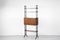 Mid-Century Italian Freestanding Teak & Steel Modular Bookshelf, Image 4