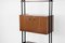 Mid-Century Italian Freestanding Teak & Steel Modular Bookshelf, Image 6