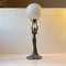 Lámpara de mesa italiana estilo Art Déco de bronce, años 80, Imagen 1