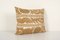 Square Neutral Beige Accent Suzani Pillow Cover in Muted Yellow 3