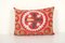 Vintage Red Suzani Pillow Cover 1