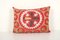 Vintage Red Suzani Pillow Cover, Image 1