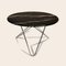 Black Marquina Marble and Stainless Steel Big O Side Table from Ox Denmarq 2