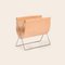 Cognac Leather and Black Steel Maggiz Magazine Rack by Ox Denmarq 4
