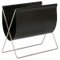 Black Leather and Steel Maggiz Magazine Rack by Ox Denmarq 1