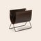 Black Leather and Steel Maggiz Magazine Rack by Ox Denmarq 4