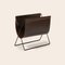 Black Leather and Steel Maggiz Magazine Rack by Ox Denmarq, Image 4