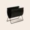Black Leather and Steel Maggiz Magazine Rack by Ox Denmarq 2