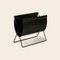 Black Leather and Steel Maggiz Magazine Rack by Ox Denmarq, Image 2