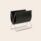 Black Leather and Steel Maggiz Magazine Rack by Ox Denmarq 3