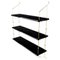 Black Marquina Marble and Brass Morse Shelf from Ox Denmarq 1