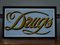 Hand Painted Gold Leaf & Glass Drugs Sign 5