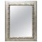 Neoclassical Regency Rectangular Silver Hand Carved Wooden Mirror, Image 1