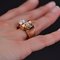 French Diamond & 18 Karat Rose Gold Knot Tank Ring, 1950s 7
