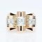 French Diamond & 18 Karat Rose Gold Knot Tank Ring, 1950s 8