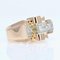 French Diamond & 18 Karat Rose Gold Knot Tank Ring, 1950s 11