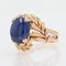 3.79 Carat Sapphire Cabochon & 18 Karat Rose Gold Ring, 1960s, Image 9