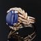 3.79 Carat Sapphire Cabochon & 18 Karat Rose Gold Ring, 1960s 5