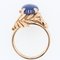 3.79 Carat Sapphire Cabochon & 18 Karat Rose Gold Ring, 1960s 12