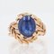 3.79 Carat Sapphire Cabochon & 18 Karat Rose Gold Ring, 1960s, Image 8