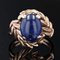 3.79 Carat Sapphire Cabochon & 18 Karat Rose Gold Ring, 1960s, Image 3