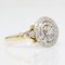 French Diamond & 18 Karat Yellow Gold Round Ring, 1920s 10