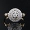 French Diamond & 18 Karat Yellow Gold Round Ring, 1920s 3