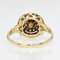 French Diamond & 18 Karat Yellow Gold Round Ring, 1920s 9