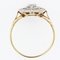 French Diamond & 18 Karat Yellow Gold Round Ring, 1920s 11