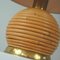 Mid-Century Swedish Wicker and Brass Globe Table Lamp, 1960s 8