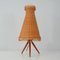 Lampe de Bureau Mid-Century en Rotin et Bouleau, 1950s 2