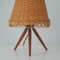 Mid-Century Rattan and Birch Table Lamp Attributed to JT Kalmar, 1950s, Image 4