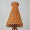 Mid-Century Rattan and Birch Table Lamp Attributed to JT Kalmar, 1950s, Image 5