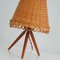 Mid-Century Rattan and Birch Table Lamp Attributed to JT Kalmar, 1950s 10