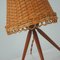 Mid-Century Rattan and Birch Table Lamp Attributed to JT Kalmar, 1950s, Image 11