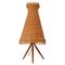 Lampe de Bureau Mid-Century en Rotin et Bouleau, 1950s 1