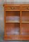 Burr Yew Wood Dwarf Open Bookcase or Sideboard with Three Large Drawers 4