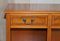 Burr Yew Wood Dwarf Open Bookcase or Sideboard with Three Large Drawers 5