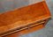 Burr Yew Wood Dwarf Open Bookcase or Sideboard with Three Large Drawers 12