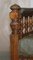 Viktorianische Thron Armlehnstühle aus geschnitzter Eiche & Leder, 2er Set 11