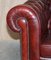 Oxblood Leder Chesterfield Gentleman's Club Sofa 4